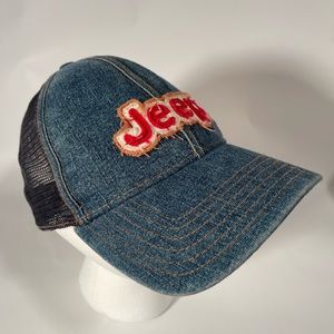 Denim Jeep Hat - mesh back / ragged logo